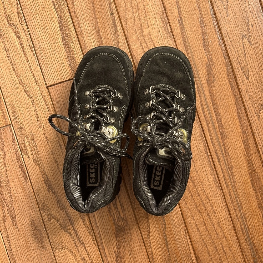 Skechers Black Platform Tough S Shoes